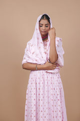 Pink Georgette Gown With Embroidery & Sequence Work