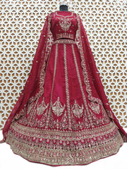 Eminence Purple Embroidery Georgette Lehenga with Net Dupatta – Elegant Wedding & Party Wear Lehenga Choli