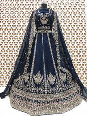 Eminence Purple Embroidery Georgette Lehenga with Net Dupatta – Elegant Wedding & Party Wear Lehenga Choli