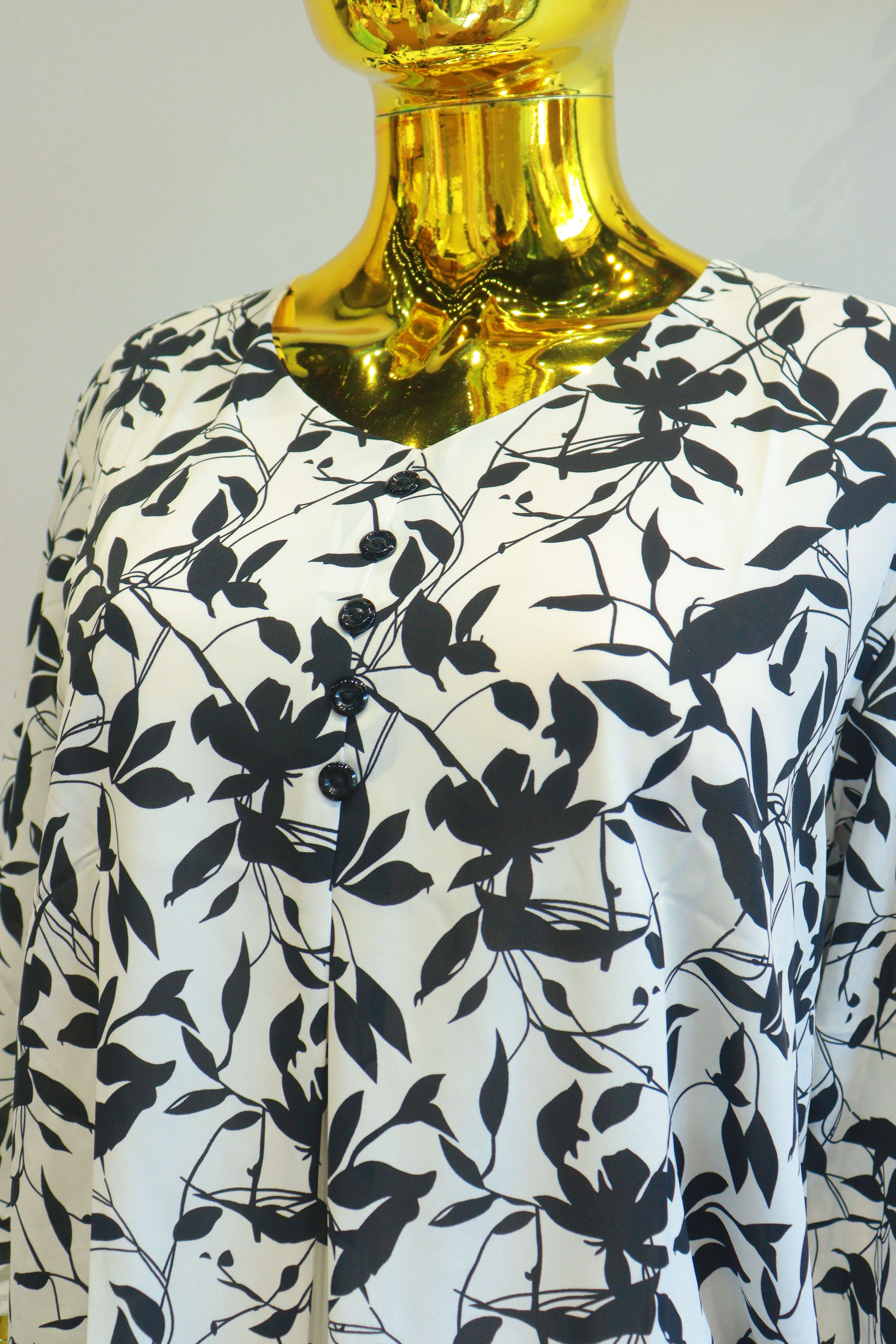 White Georgette Top With Digital Print