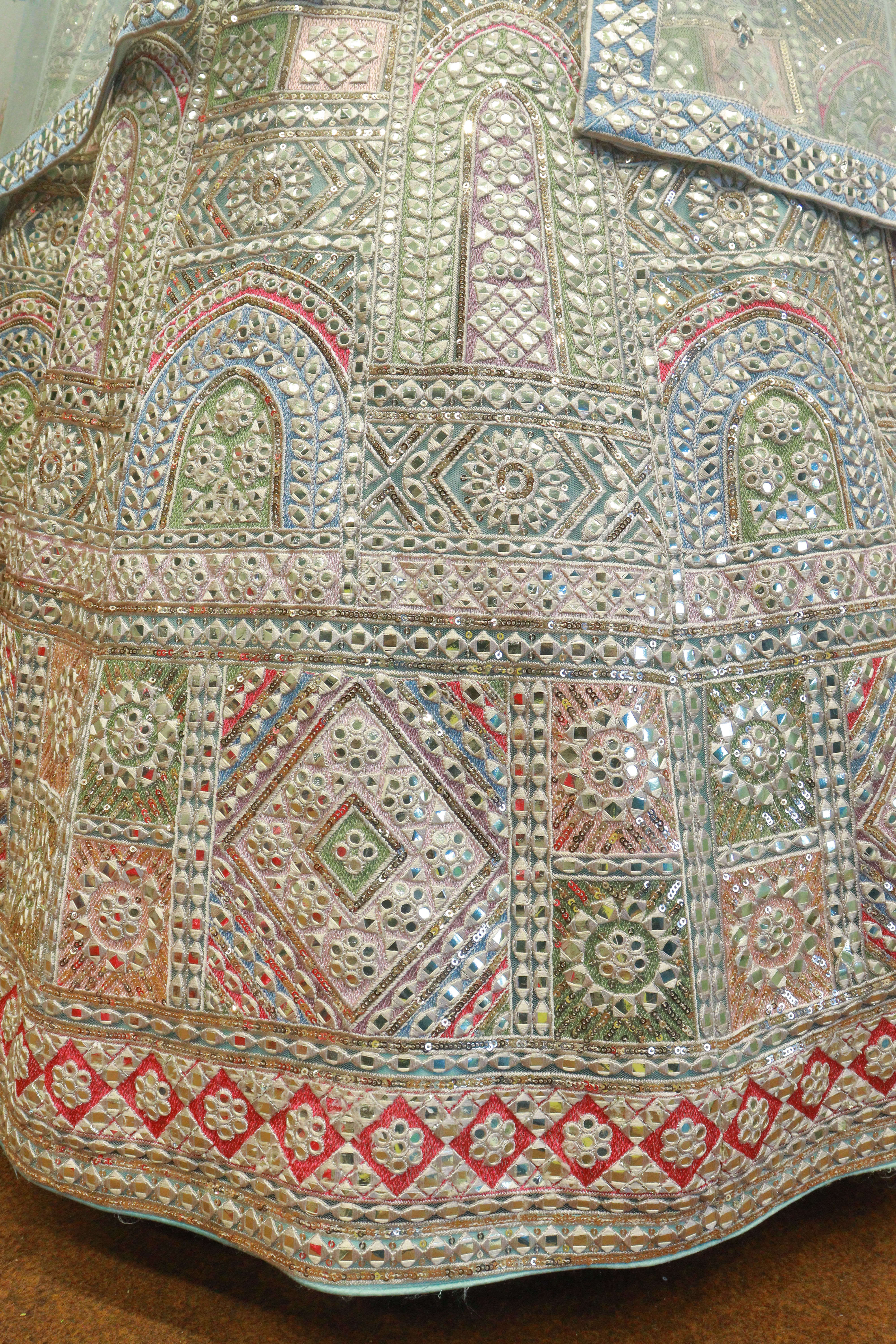 Multi Net Crop-Top With Gota Patti Work