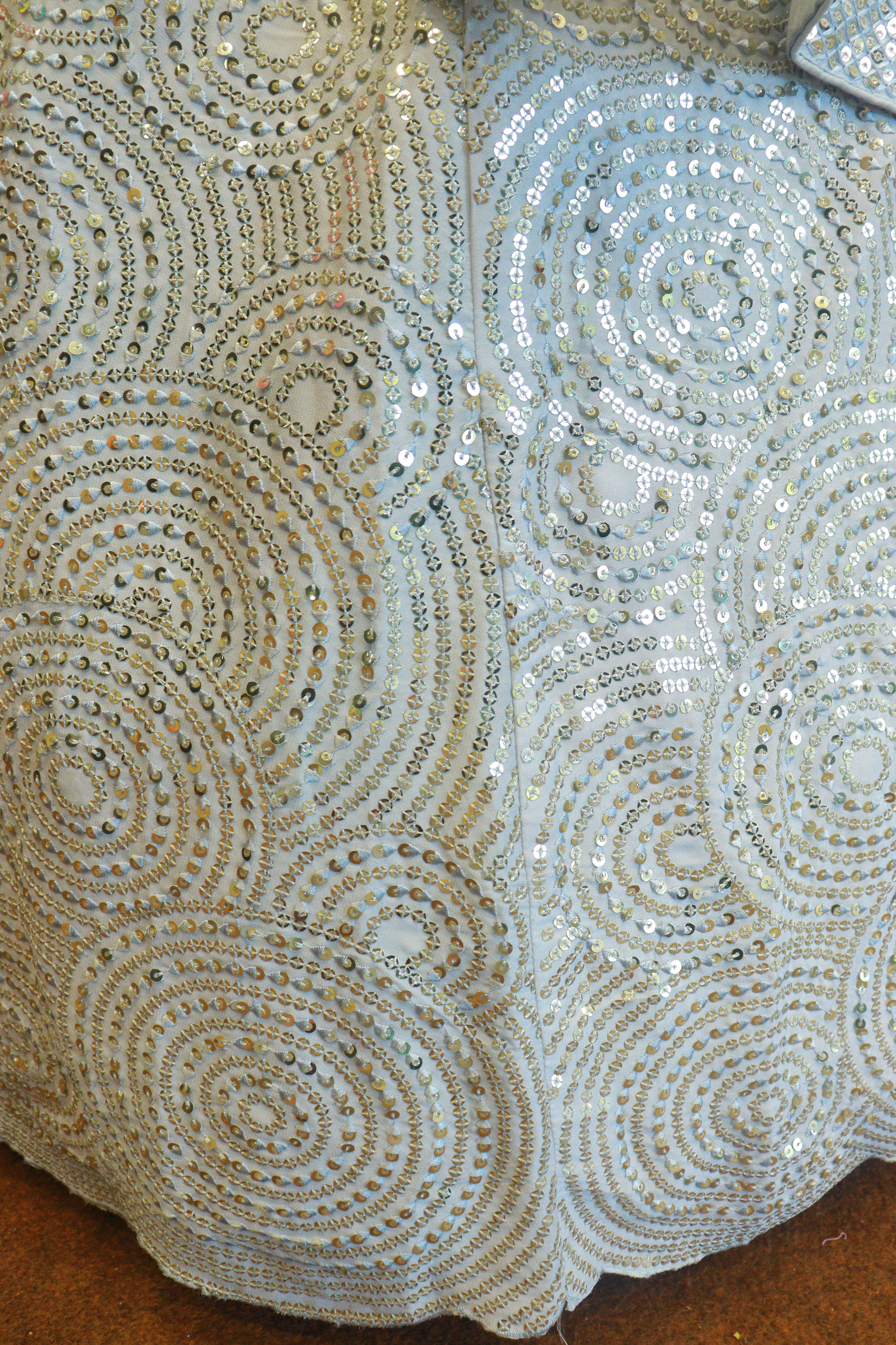 Grey Georgette Lehenga With Sequence Work