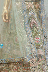 Multi Net Crop-Top With Gota Patti Work