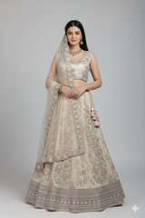 Grey Georgette Lehenga With Sequence Work