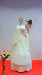 Chic White Floral Ensemble Gown