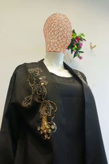 Black Shrug Important Cord-Set With Hand Work